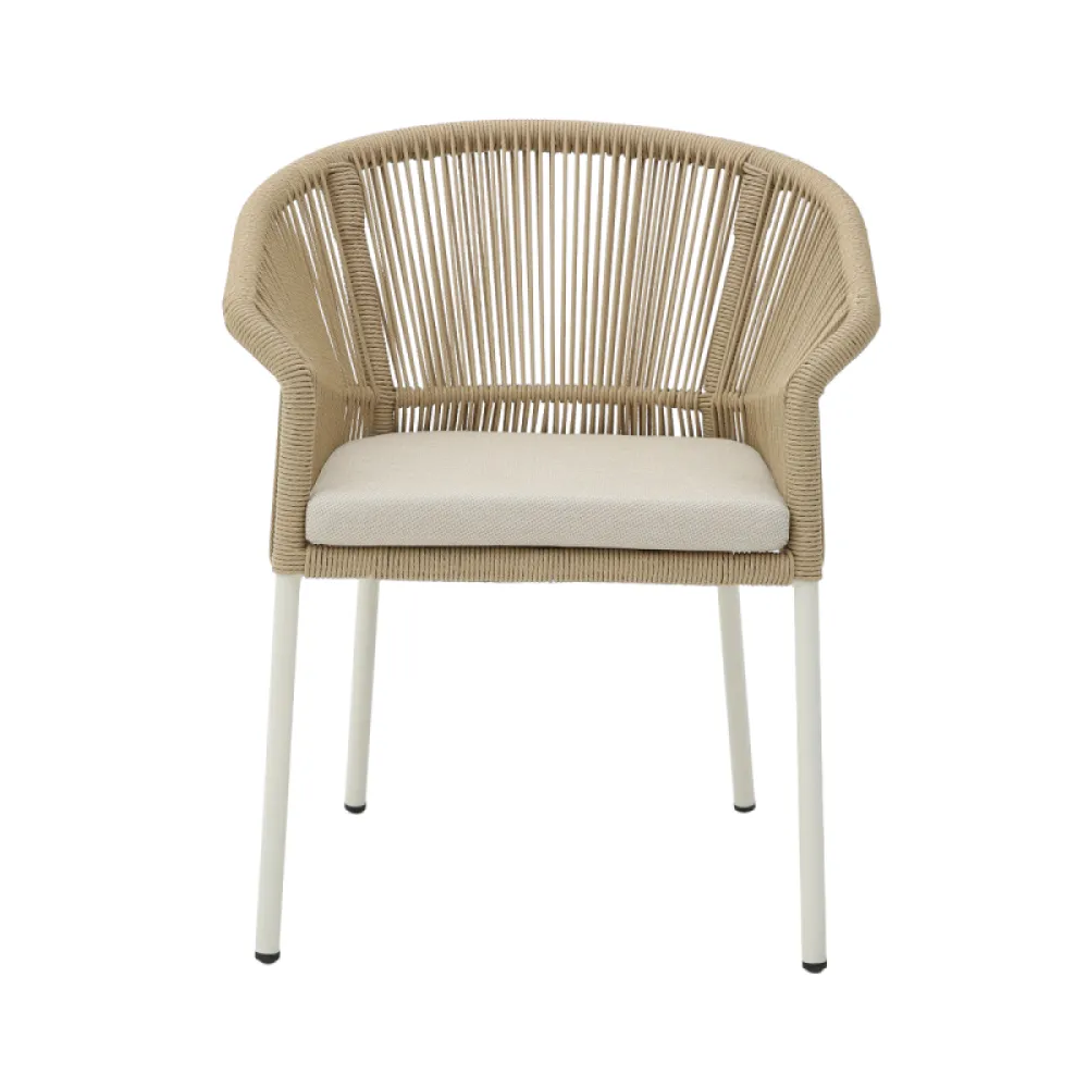 AUGUSTO 3017 Beige Technorattan Chair with Cushion