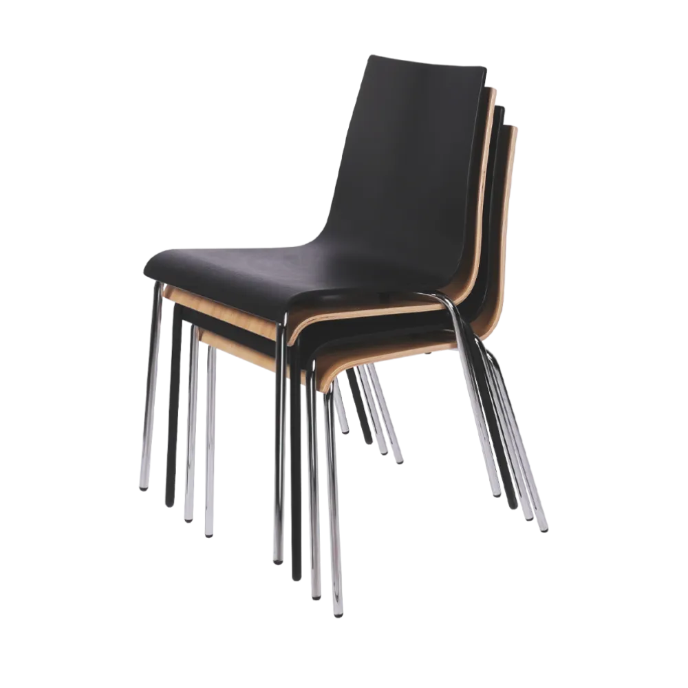 Chair TEXAS 0164 in Black Steel and Polywood