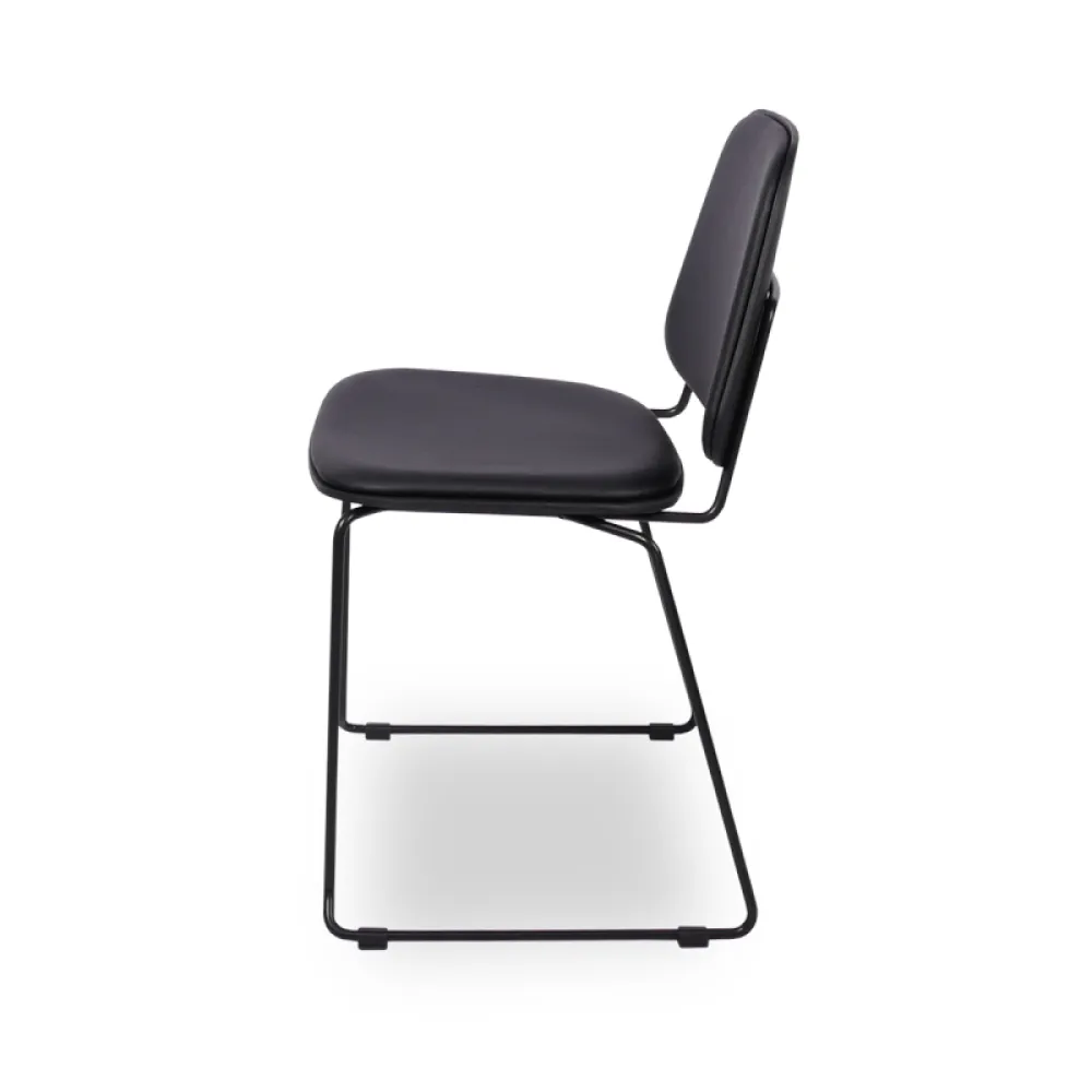 Nevada Tap Stacking Chair in Black