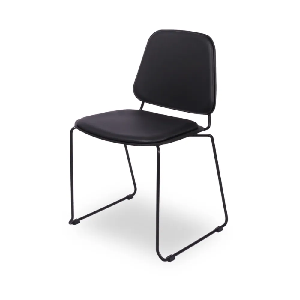 Nevada Tap Stacking Chair in Black