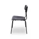 ARIZONA BL Stacking Chair in Black Steel and Oak