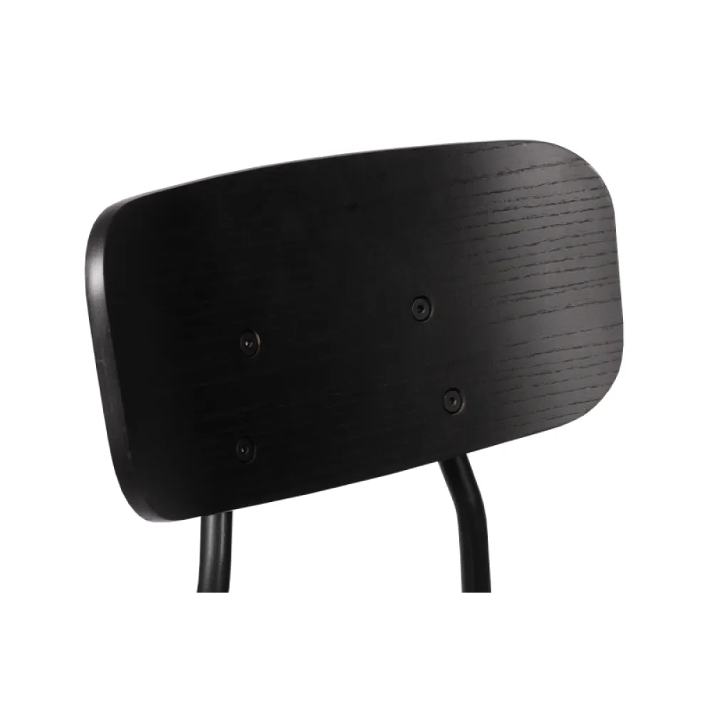 ARIZONA BL Stacking Chair in Black Steel and Oak