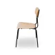 Arizona BL Natural Stacking Chair in Oak and Steel