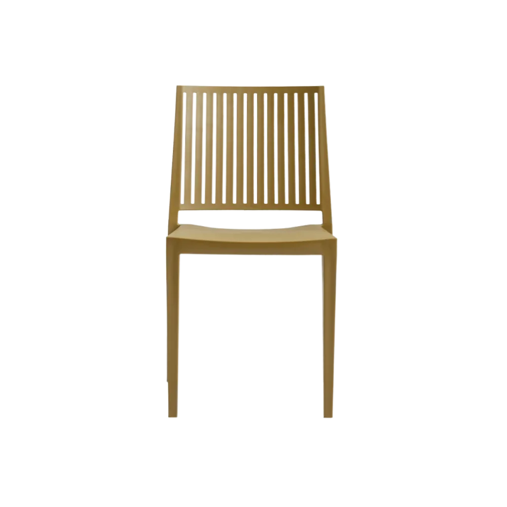GOMERA STRIPES 315 Mustard Stacking Chair