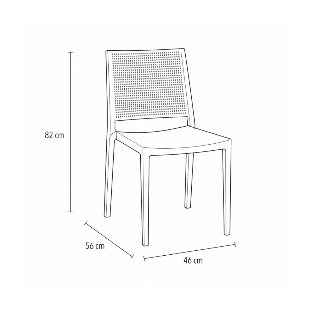 GOMERA NET 521 Stackable Polypropylene Chair