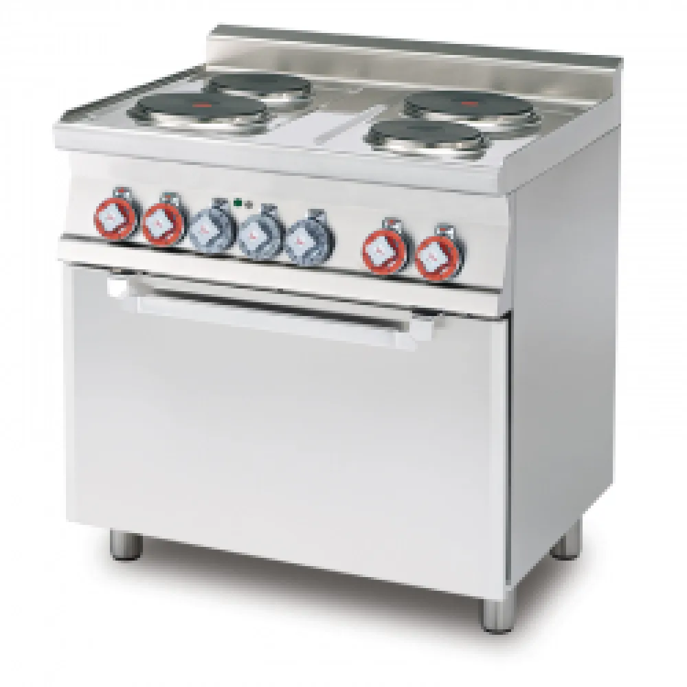 LOTUS CFM4-68ET Electric Range with Oven for Professional Kitchens