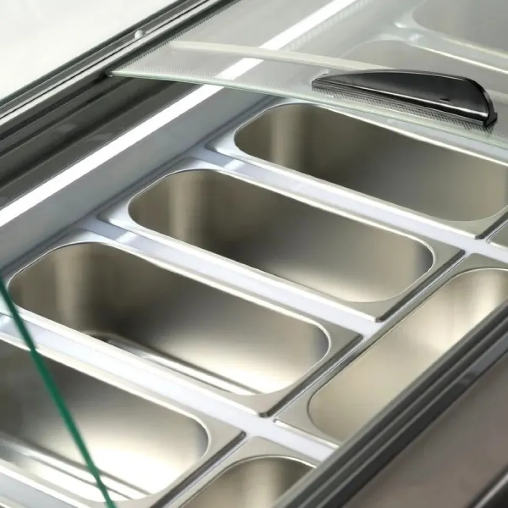 SCANDOMESTIC 300 Litre Ice Cream Display Freezer with Sliding Glass Cover, 1310 x 1210 x 1050 mm