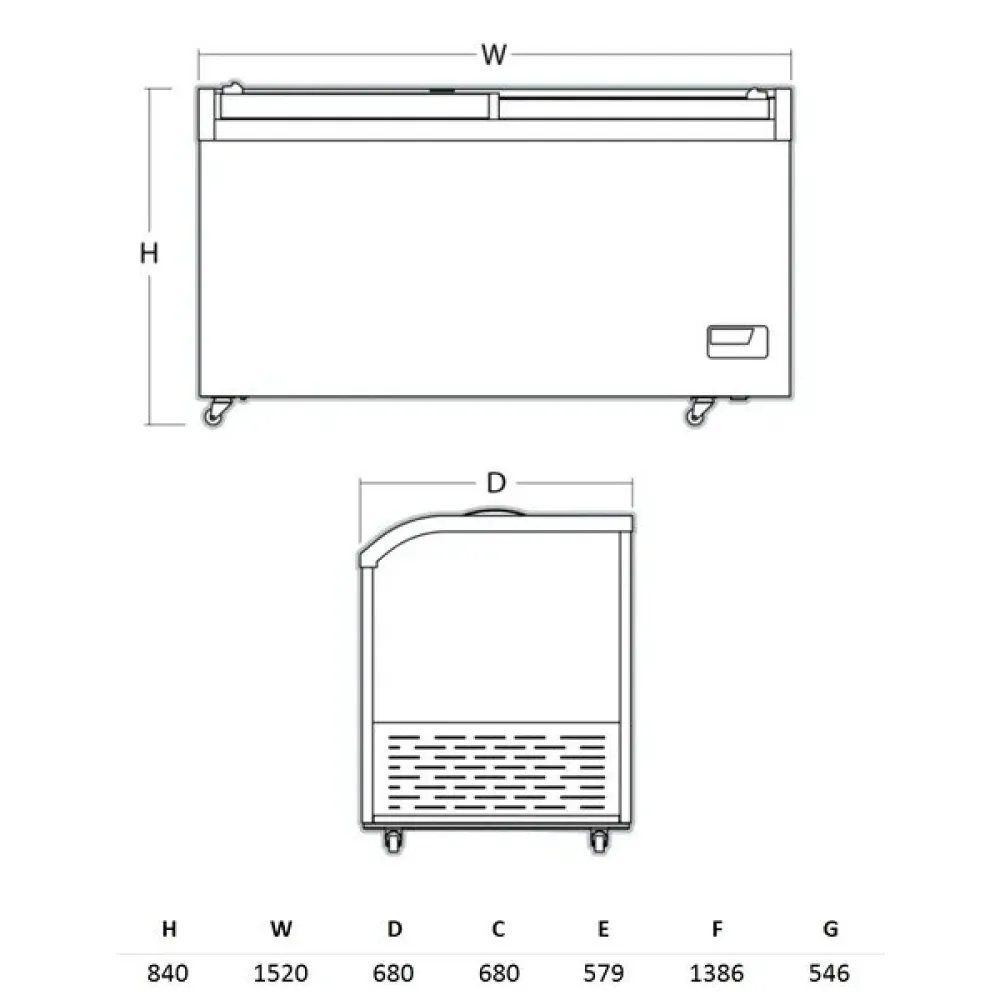 SCANDOMESTIC 488 L Dual-Temperature Display Freezer