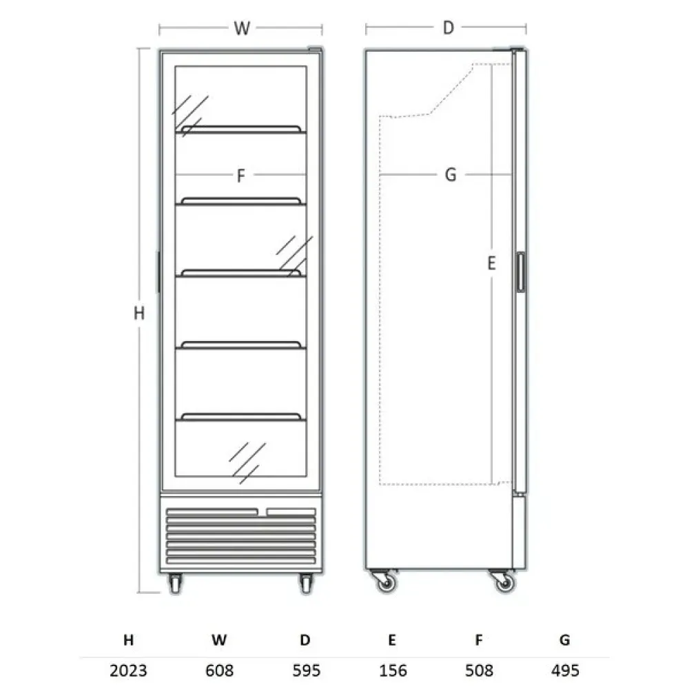 SCANDOMESTIC DC426BGD Refrigerated Display Cabinet 361 L
