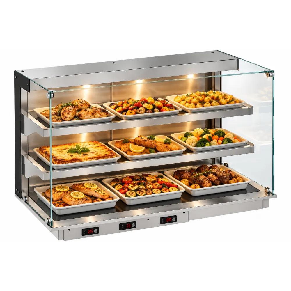 Heated Display Case WALL TYPE 3 GN1/1 DDHVC7-W-3-3