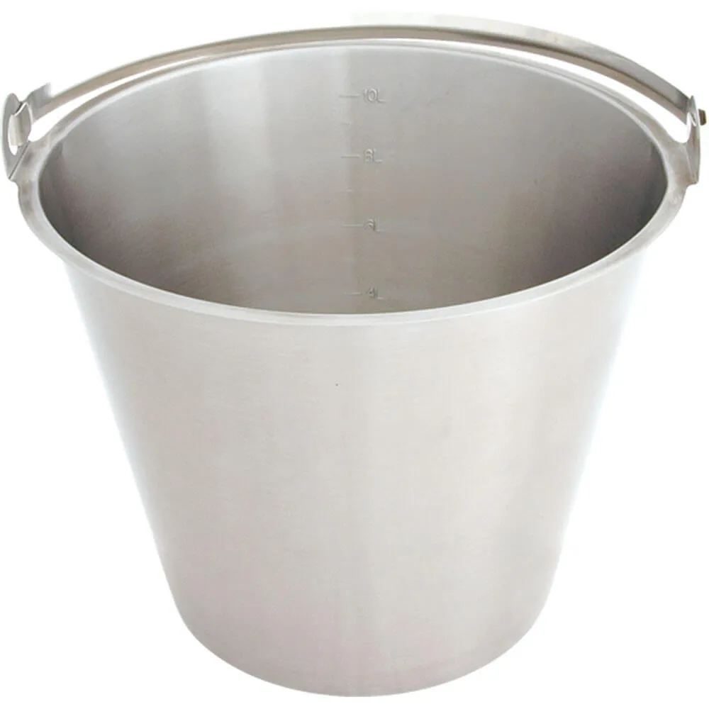 Stalgast stainless steel bucket 10 L with volume scale