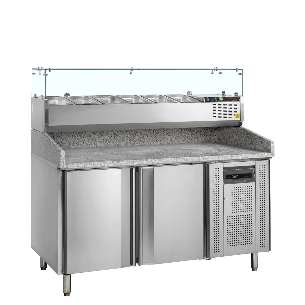 Pizza table with refrigerating display PT1200