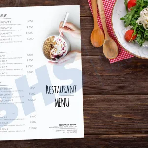 Restaurant menu