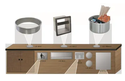 Furniture and organizers for customer comfort