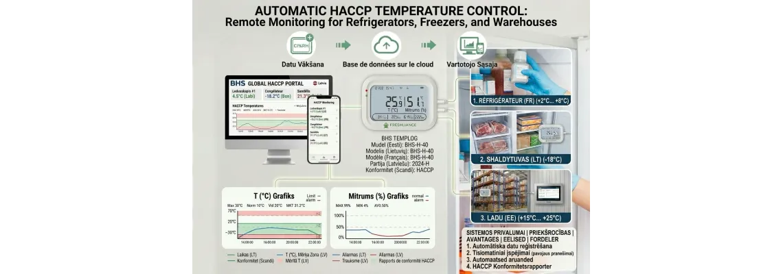 Automatic Temperature Monitoring for HACCP: Remote Monitoring of Refrigerators, Freezers and Storage Areas