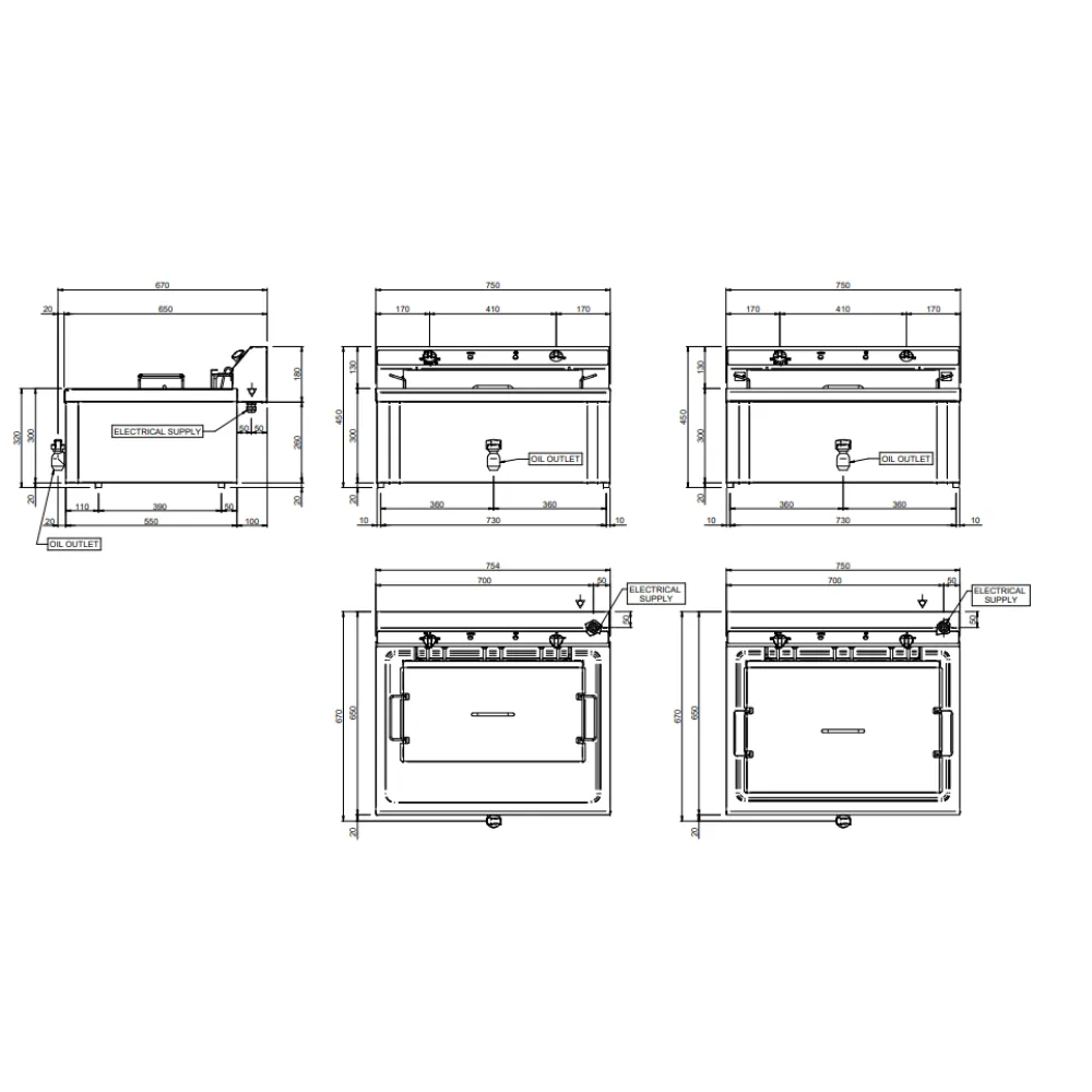 Electric fryer EF20BP 18-20L