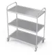 Stainless steel serving trolley VTS3