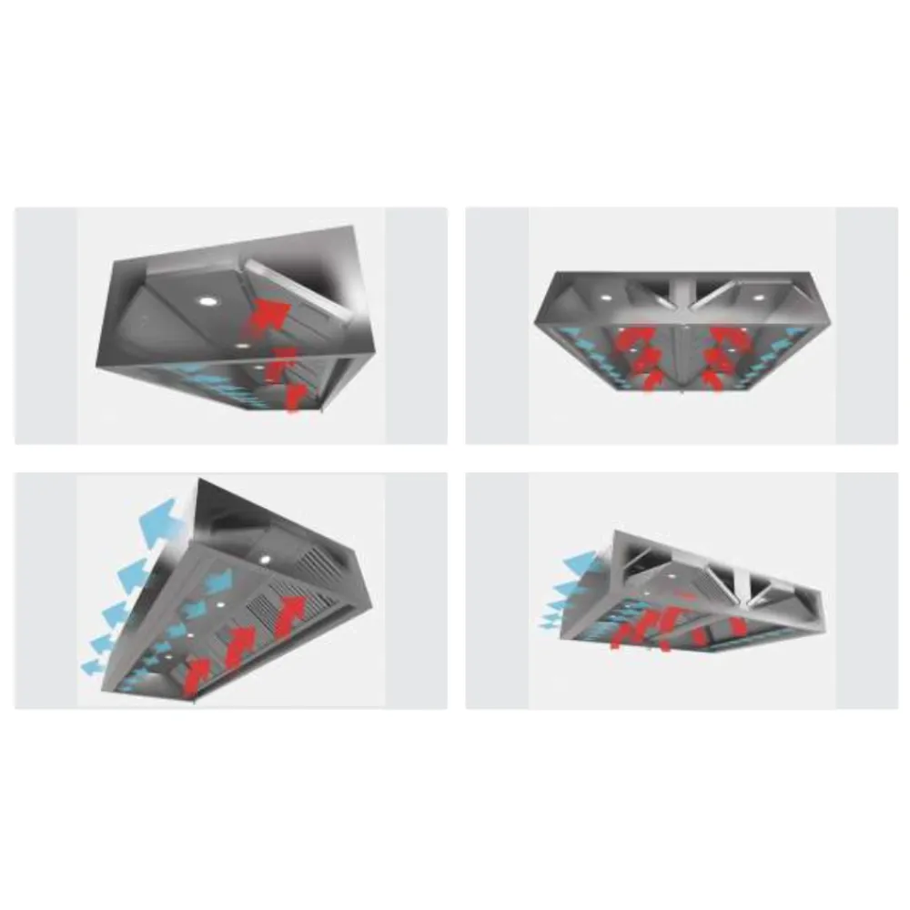 Island extraction hood with air jet and air supply HFCD 1400