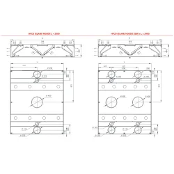 Island extraction hood with air jet and air supply HFCD 1400