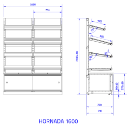 Shelf HORNADA 1600DP