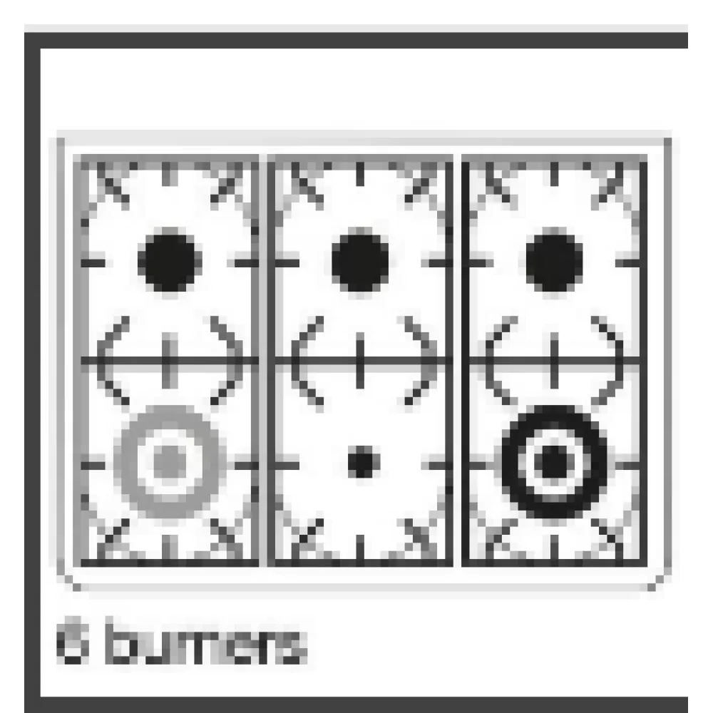 Range Cooker Majestic M09N with 6 burners