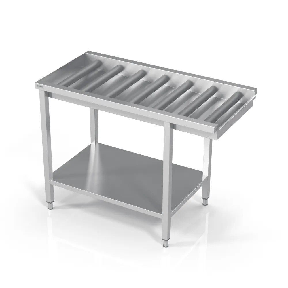 Table to dishwasher with long rolls and shelf 2100