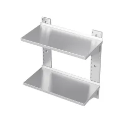 Metal wall shelf double 2400