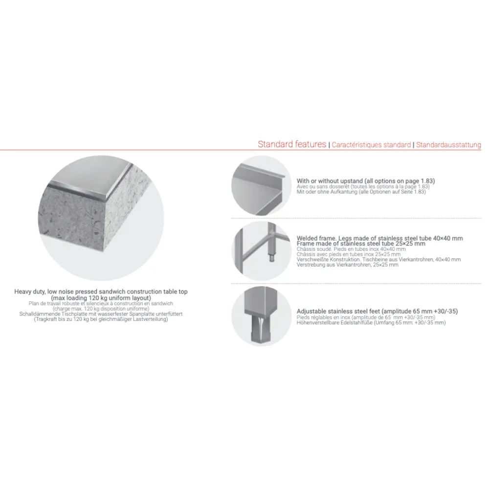 Metal table with shelf 3200