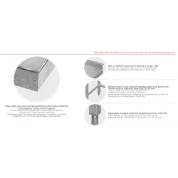 Metal table with shelf 1000