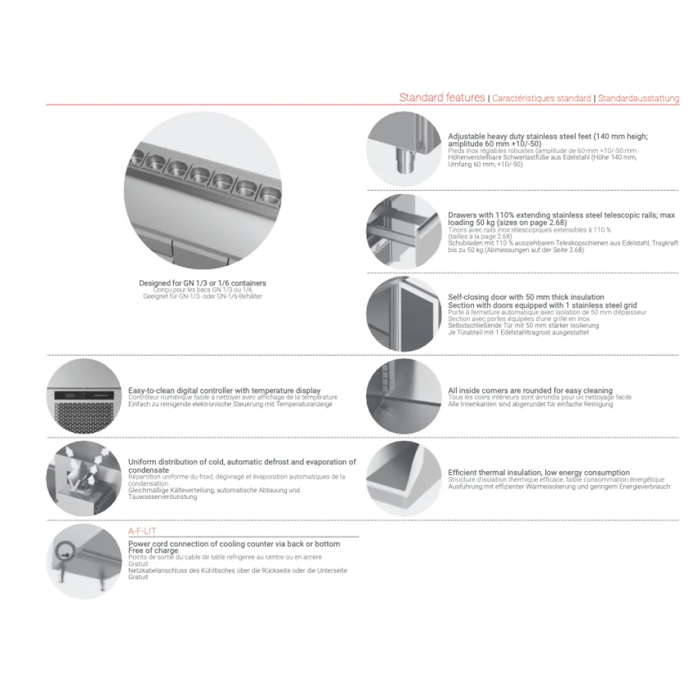 Saladette сounter P101 940 mm