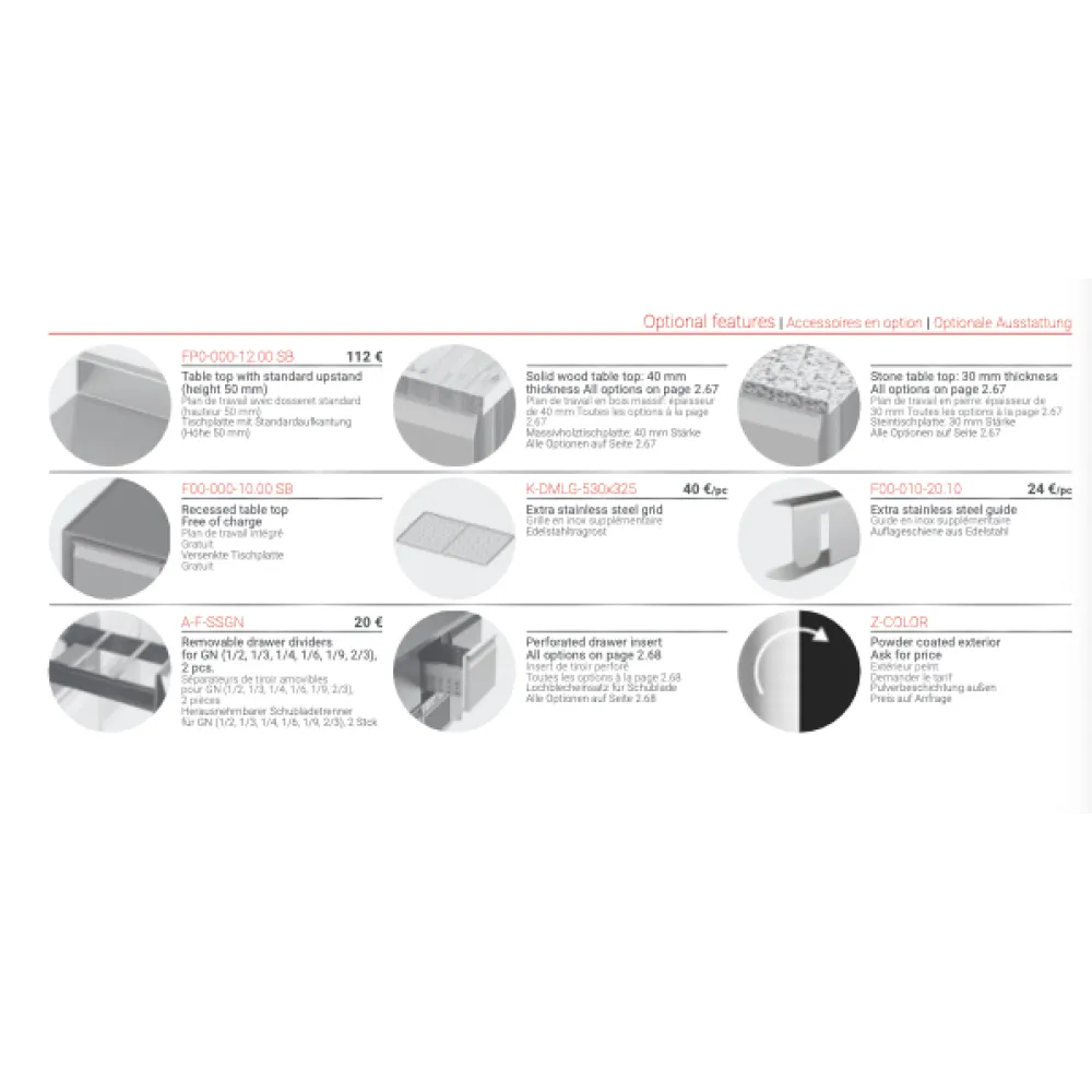 Cooling counter with lifting mechanism P303 1920 mm