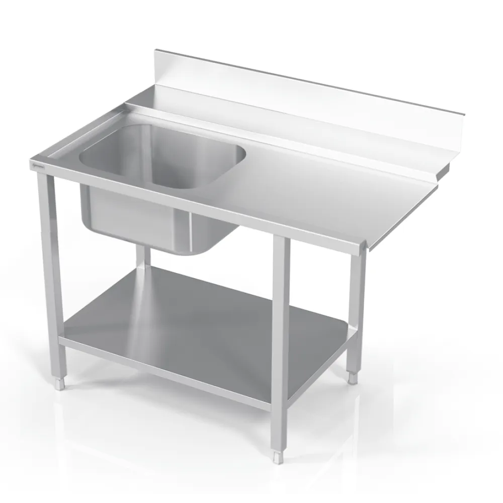Table to dishwasher with a sink and shelf 2400