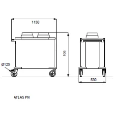 PLATE DISPENSER TROLLEY ATLAS PN 18