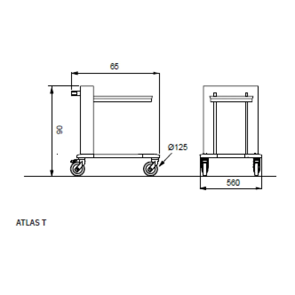 HEATED TRAY DISPENSER TROLLEY ATLAS T