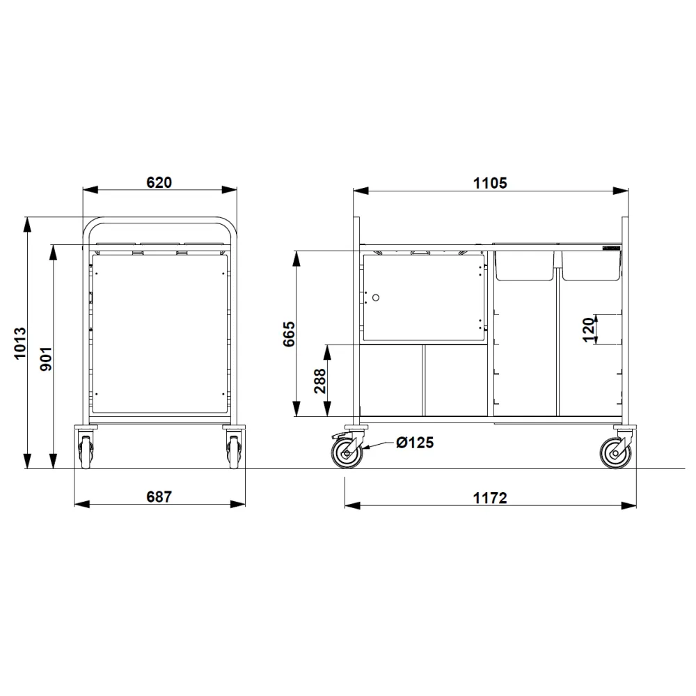 CLEARING & CLEANING TROLLEY CLEARCARE