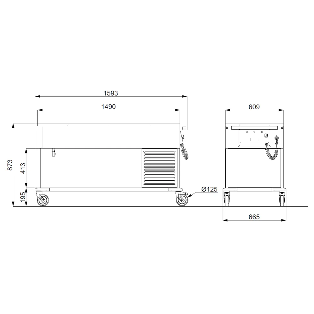 REFRIGERATED TROLLEY COMPASS 4 REF