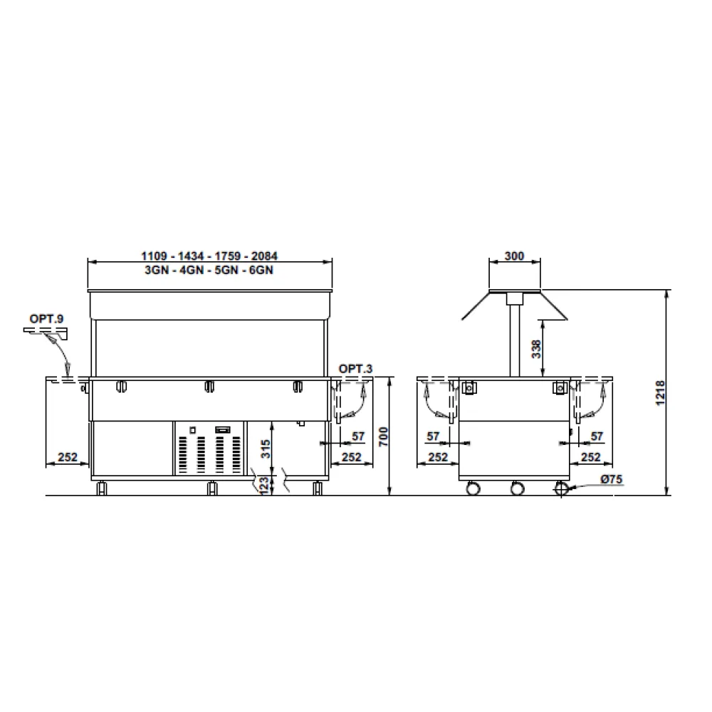 REFRIGERATED BUFFET HAPPY 5R