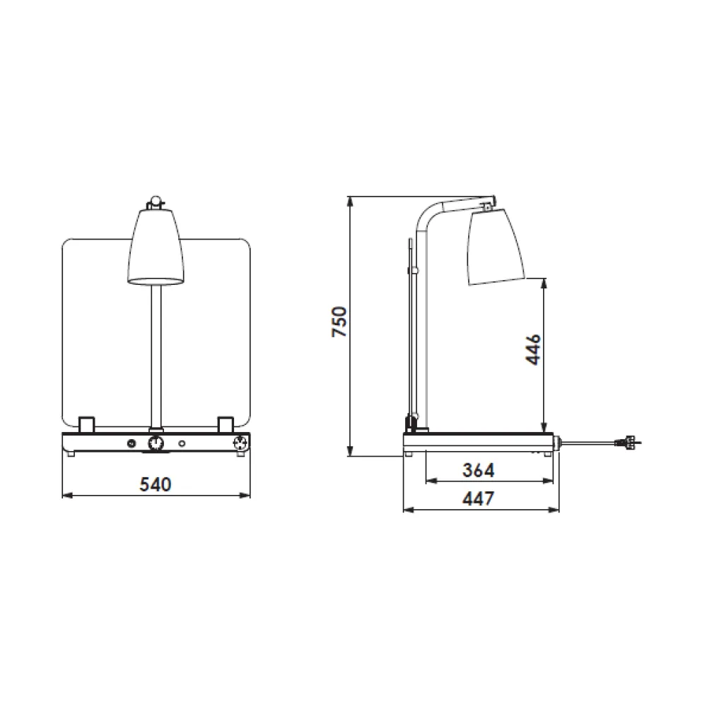 CARVING STATION/WARMING PLATE WITH INFRARED LAMP HELIOS 1/1 FIX P1