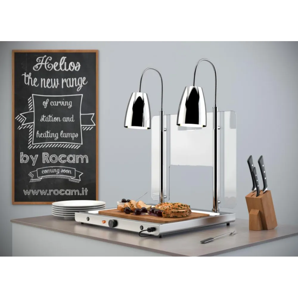 HEATING PLATE WITH 2 FLEXIBLE INFRARED LAMPS HELIOS 2/1 PASS FLEX P2