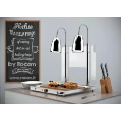 CARVING STATION/WARMING PLATE WITH INFRARED LAMP HELIOS 1/1 FIX P2