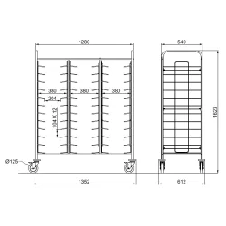 TROLLEY FOR TRAYS TRAY 36