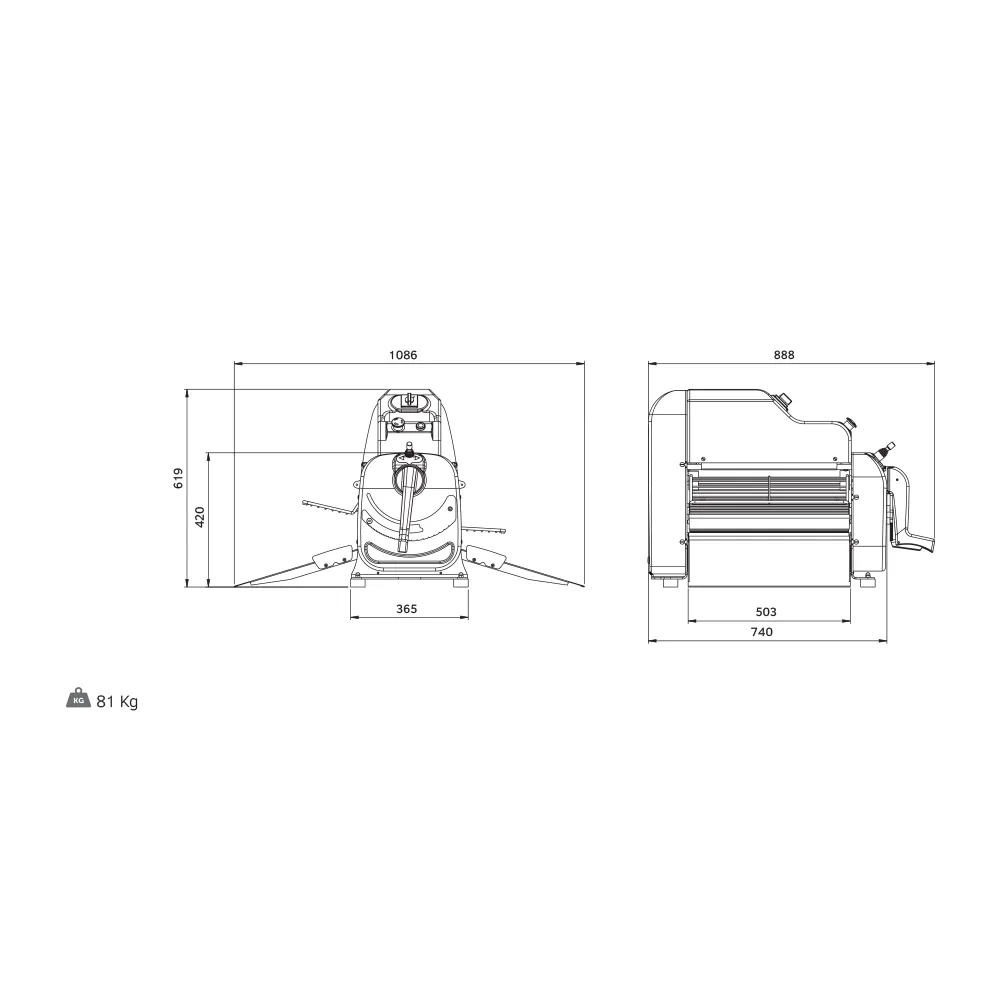 Manual Dough Sheeter S5BM
