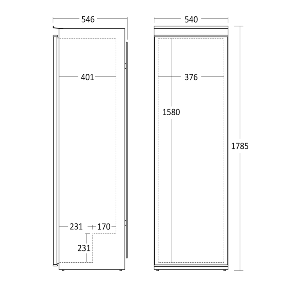 Built-in refrigerator BIK 343 W
