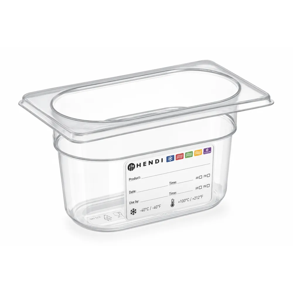 HENDI GN1/9-100 mm Polypropylene Food Storage Container