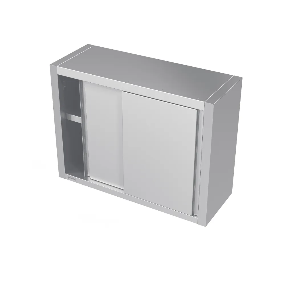 Novameta Stainless Steel Wall Cabinet with Sliding Doors, 1000 x 400 x 600 mm