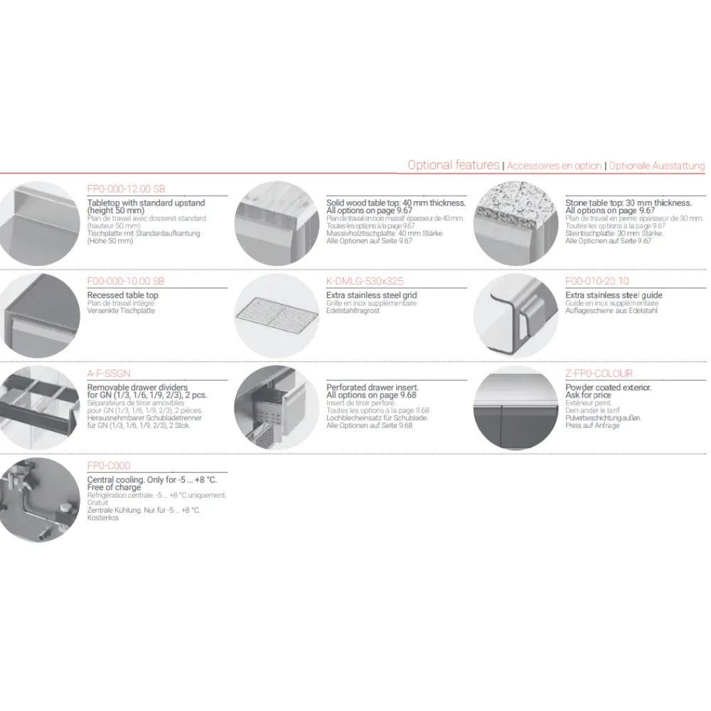 Cooling counter with lifting mechanism P342 1920 mm