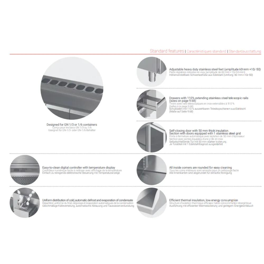 Saladette сounter P443 2130 mm