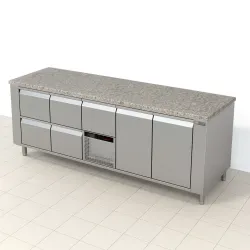 Cooling counter with granite table top 2130 mm P436