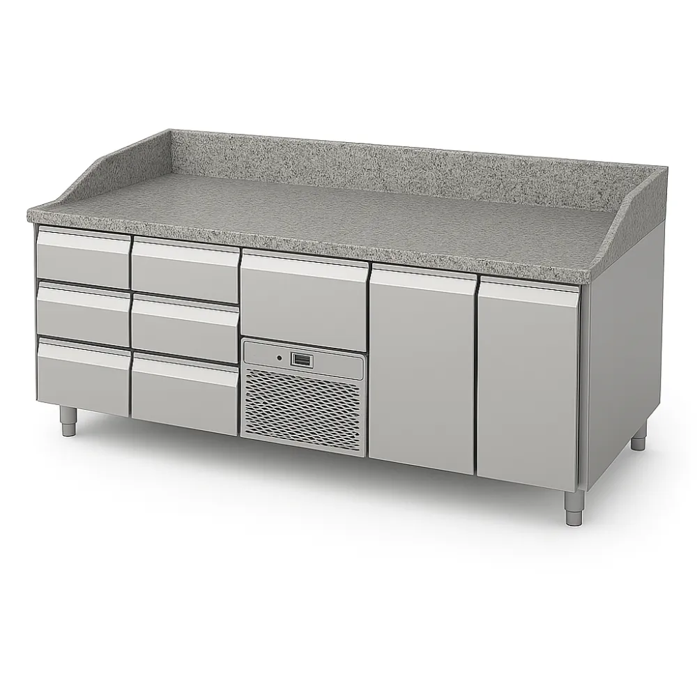 Cooling counter with granite table top 2130 mm P446