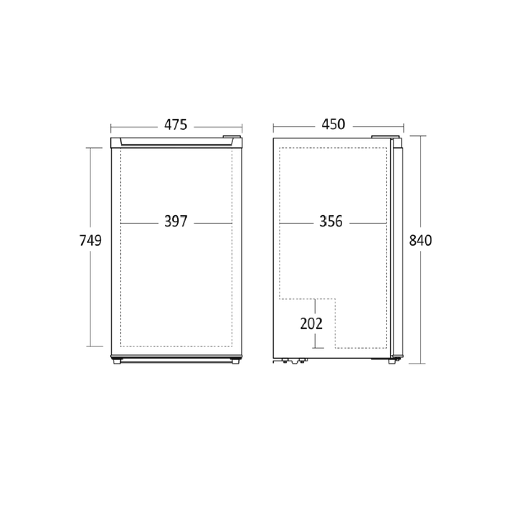 Scandomestic HOME SKS 92 W Freestanding Refrigerator